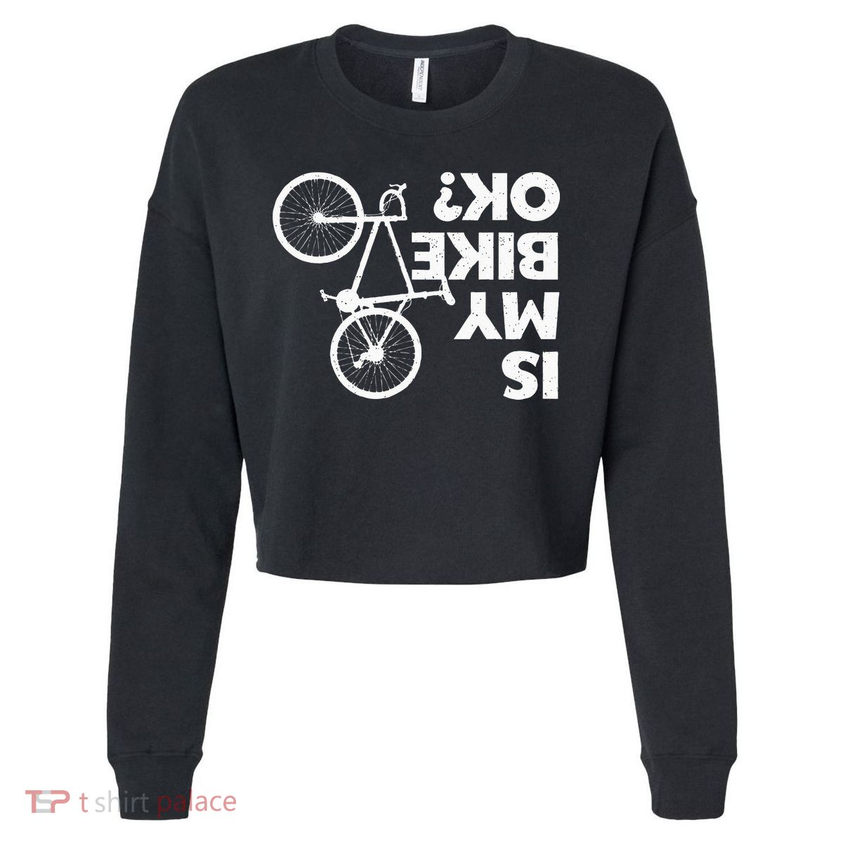 Funny Cycling For Men Women Bicycle Cyclist Bike Riding Cropped Pullover Crew