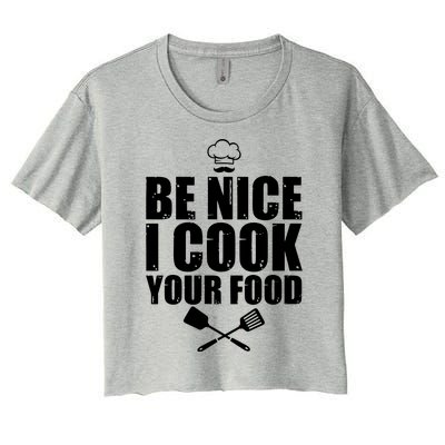 Funny Chef For Men Women Cook Pastry Chef Culinary Cooking Women's Crop Top Tee