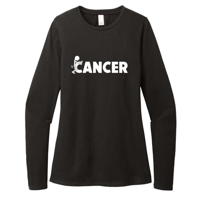 Fuck Cancer | Fuck Off Cancer | Cancer Sucks Funny Womens CVC Long Sleeve Shirt