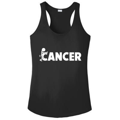 Fuck Cancer | Fuck Off Cancer | Cancer Sucks Funny Ladies PosiCharge Competitor Racerback Tank