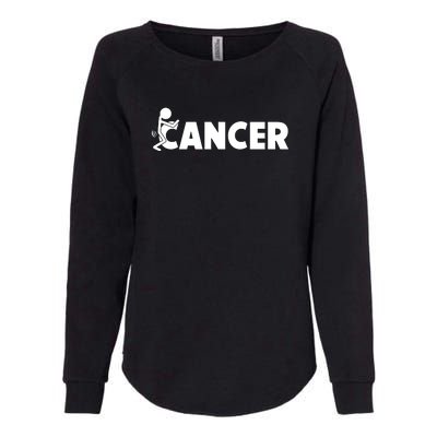 Fuck Cancer | Fuck Off Cancer | Cancer Sucks Funny Womens California Wash Sweatshirt