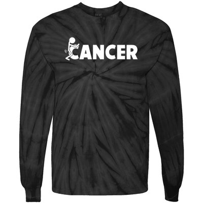 Fuck Cancer | Fuck Off Cancer | Cancer Sucks Funny Tie-Dye Long Sleeve Shirt