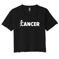 Fuck Cancer | Fuck Off Cancer | Cancer Sucks Funny Women's Crop Top Tee