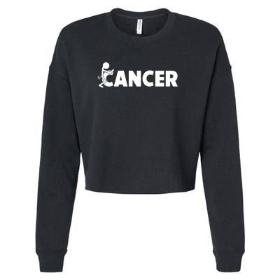 Fuck Cancer | Fuck Off Cancer | Cancer Sucks Funny Cropped Pullover Crew