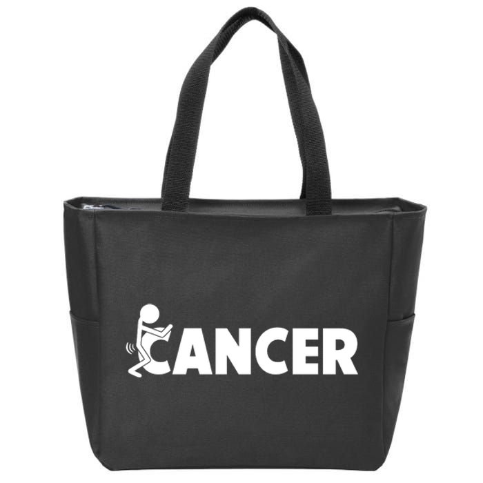 Fuck Cancer | Fuck Off Cancer | Cancer Sucks Funny Zip Tote Bag