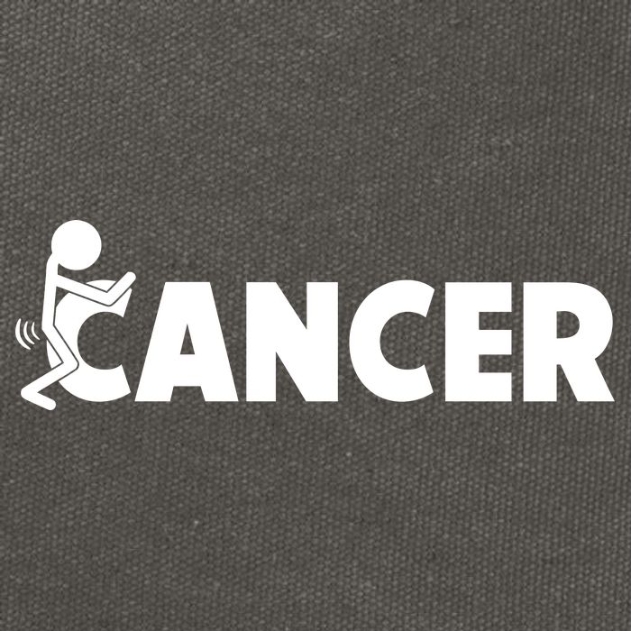 Fuck Cancer | Fuck Off Cancer | Cancer Sucks Funny Cotton Canvas Backpack