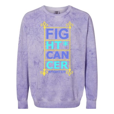 Fight Cancer Colorblast Crewneck Sweatshirt