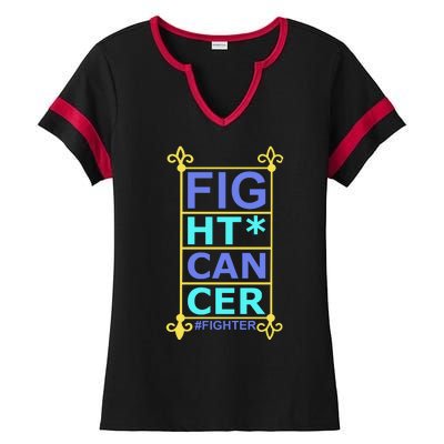 Fight Cancer Ladies Halftime Notch Neck Tee