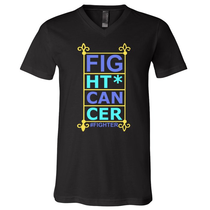 Fight Cancer V-Neck T-Shirt