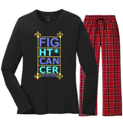 Fight Cancer Women's Long Sleeve Flannel Pajama Set 