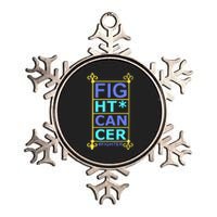 Fight Cancer Metallic Star Ornament