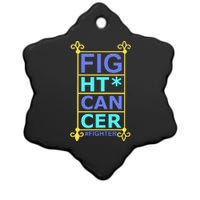 Fight Cancer Ceramic Star Ornament