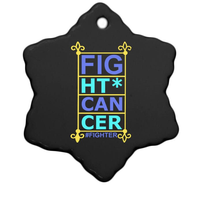 Fight Cancer Ceramic Star Ornament