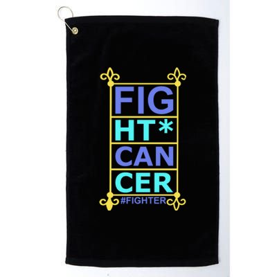 Fight Cancer Platinum Collection Golf Towel