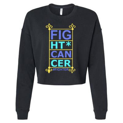 Fight Cancer Cropped Pullover Crew