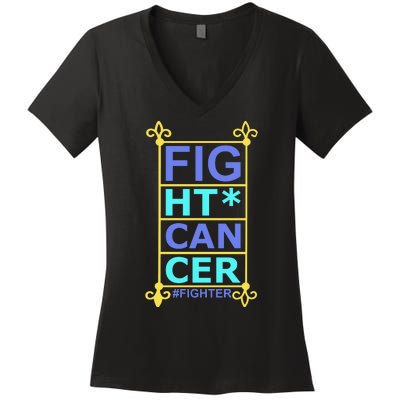 Fight Cancer Women's V-Neck T-Shirt