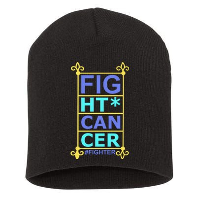 Fight Cancer Short Acrylic Beanie