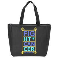 Fight Cancer Zip Tote Bag