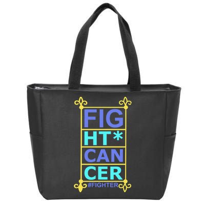 Fight Cancer Zip Tote Bag