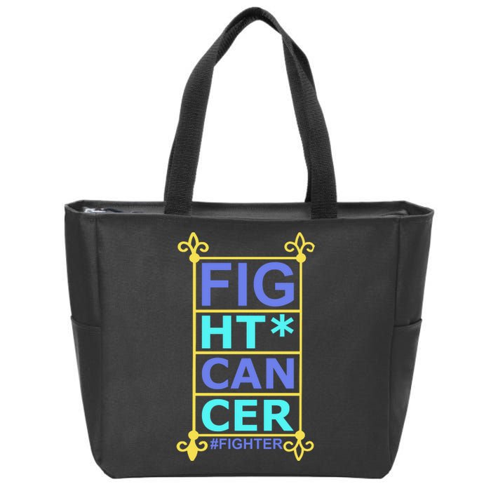 Fight Cancer Zip Tote Bag