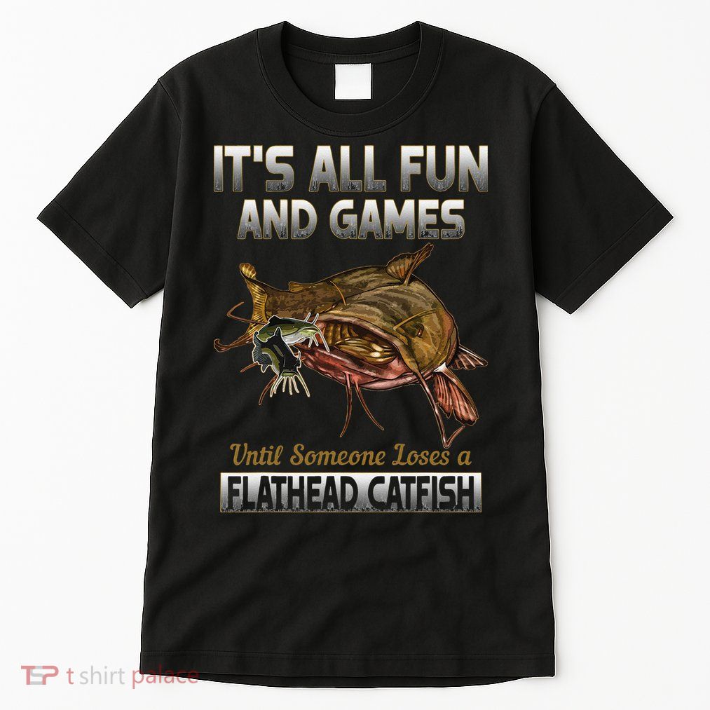 Flathead Catfish Fishing Freshwater Fish Gift Tall T-Shirt