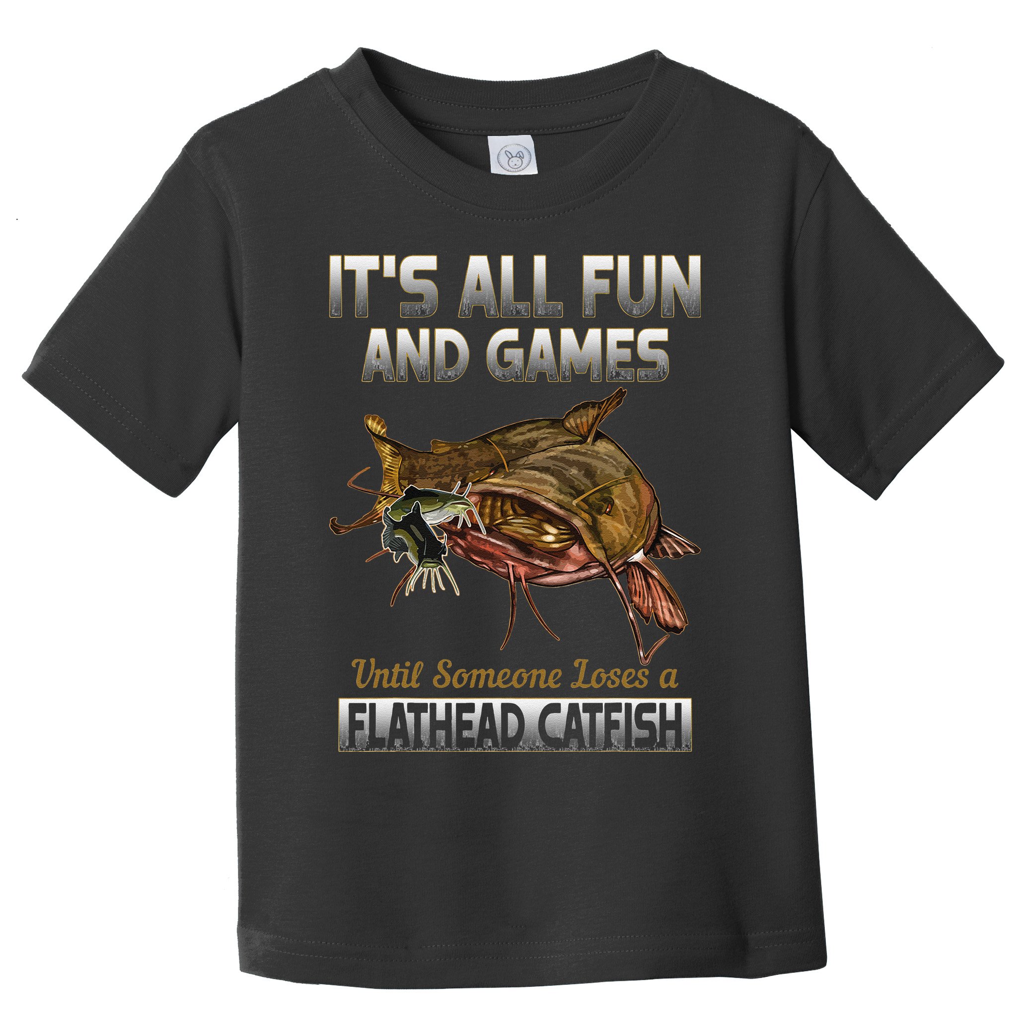 Flathead Catfish Fishing Freshwater Fish Gift Toddler T-Shirt