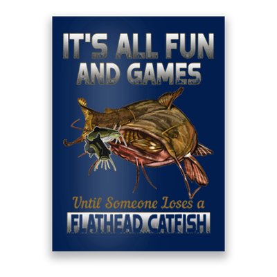 Flathead Catfish Fishing Freshwater Fish Gift Poster