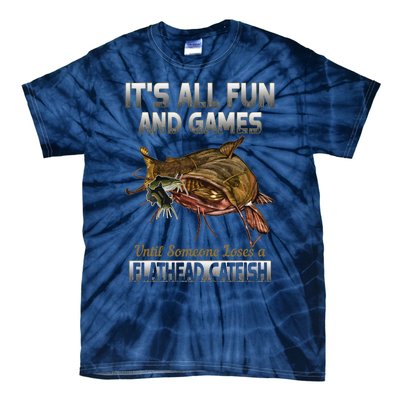 Flathead Catfish Fishing Freshwater Fish Gift Tie-Dye T-Shirt