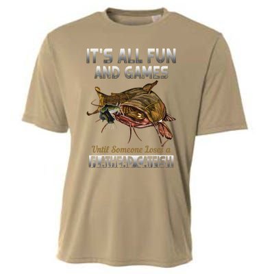 Flathead Catfish Fishing Freshwater Fish Gift Cooling Performance Crew T-Shirt