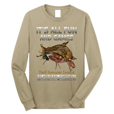 Flathead Catfish Fishing Freshwater Fish Gift Long Sleeve Shirt