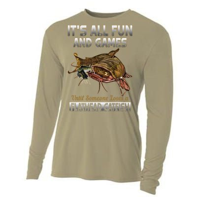 Flathead Catfish Fishing Freshwater Fish Gift Cooling Performance Long Sleeve Crew