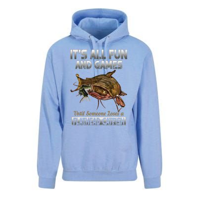 Flathead Catfish Fishing Freshwater Fish Gift Unisex Surf Hoodie