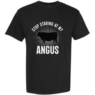 Funny Cow Farmer Rasing Cattle Dairy Farming Angus Cows Garment-Dyed Heavyweight T-Shirt