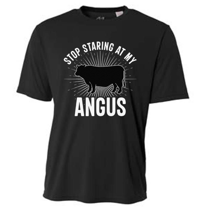 Funny Cow Farmer Rasing Cattle Dairy Farming Angus Cows Cooling Performance Crew T-Shirt