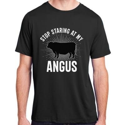 Funny Cow Farmer Rasing Cattle Dairy Farming Angus Cows Adult ChromaSoft Performance T-Shirt