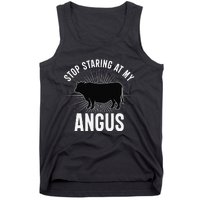 Funny Cow Farmer Rasing Cattle Dairy Farming Angus Cows Tank Top