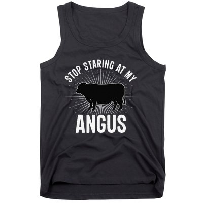 Funny Cow Farmer Rasing Cattle Dairy Farming Angus Cows Tank Top