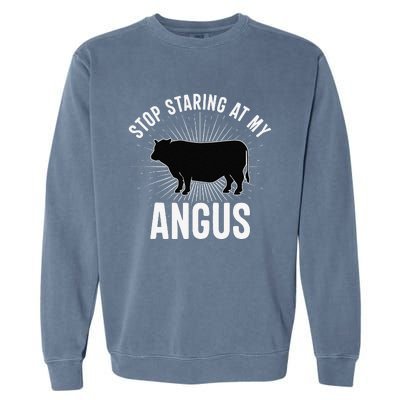 Funny Cow Farmer Rasing Cattle Dairy Farming Angus Cows Garment-Dyed Sweatshirt