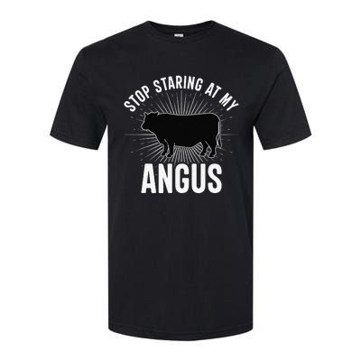 Funny Cow Farmer Rasing Cattle Dairy Farming Angus Cows Softstyle CVC T-Shirt