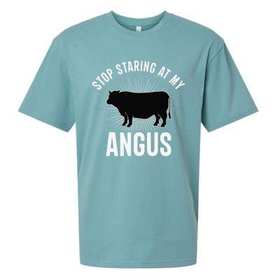 Funny Cow Farmer Rasing Cattle Dairy Farming Angus Cows Sueded Cloud Jersey T-Shirt