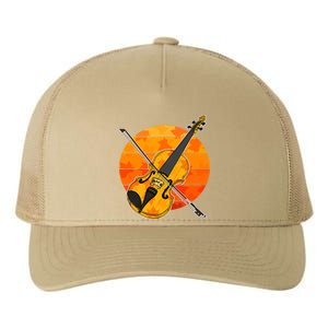 Funny Cute Fall Violin Violinist Autumn Thanksgiving String Player Yupoong Adult 5-Panel Trucker Hat