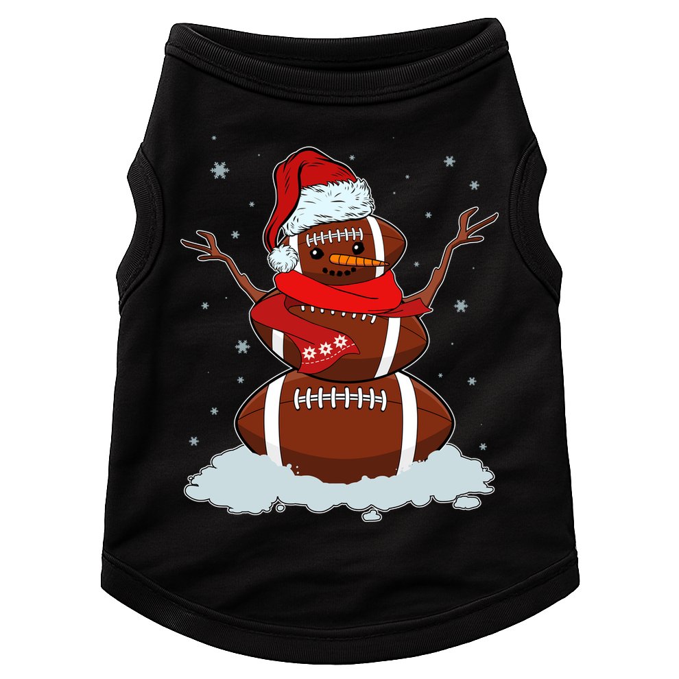 Funny Christmas Football Snowman Doggie Tank