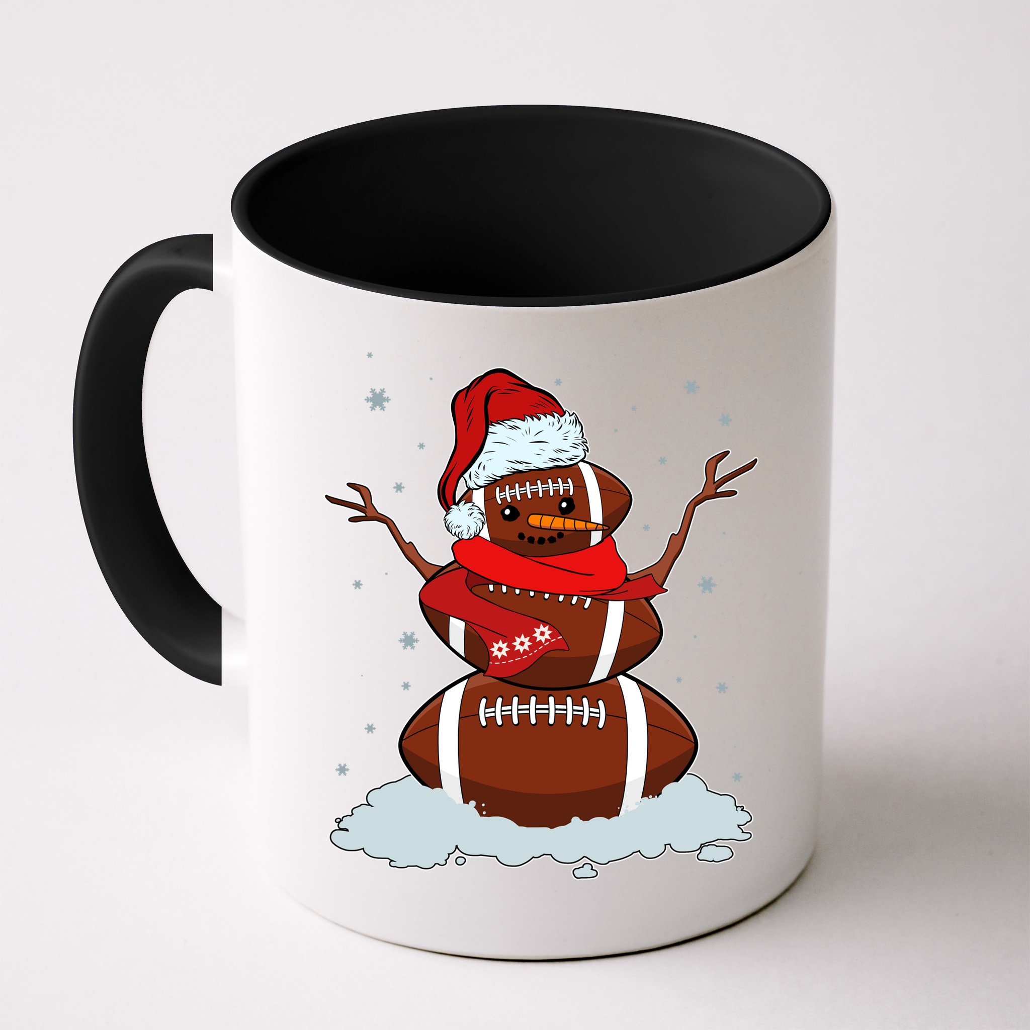 Funny Christmas Football Snowman Mug