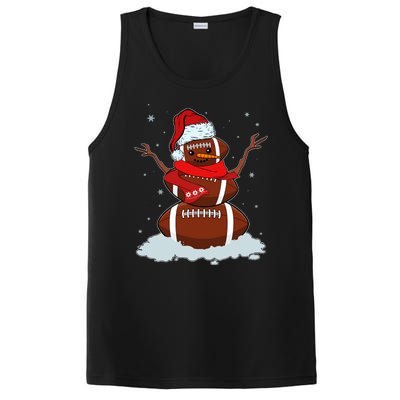 Funny Christmas Football Snowman PosiCharge Competitor Tank