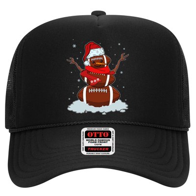 Funny Christmas Football Snowman Trucker Hat