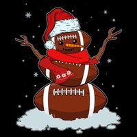 Funny Christmas Football Snowman Toddler T-Shirt