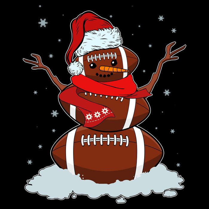 Funny Christmas Football Snowman Toddler T-Shirt
