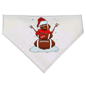 Funny Christmas Football Snowman USA-Made Doggie Bandana