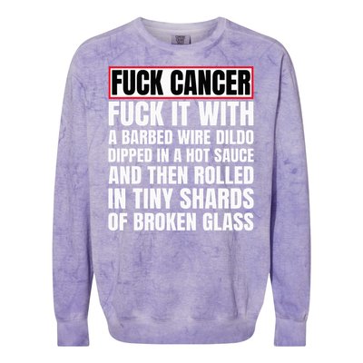 Fuck Cancer Colorblast Crewneck Sweatshirt