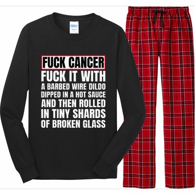 Fuck Cancer Long Sleeve Pajama Set